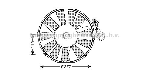 AVA QUALITY COOLING Tuuletin, moottorin jäähdytys OL7523